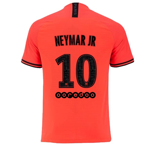 JORDAN Camiseta Paris Saint Germain NO.10 Neymar JR Replica Segunda Ropa 2019/20 Naranja